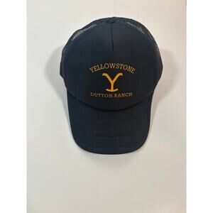 Yellowstone Dutton Ranch Hat Black Trucker Cap Mesh Snapback Adjustable NEW
